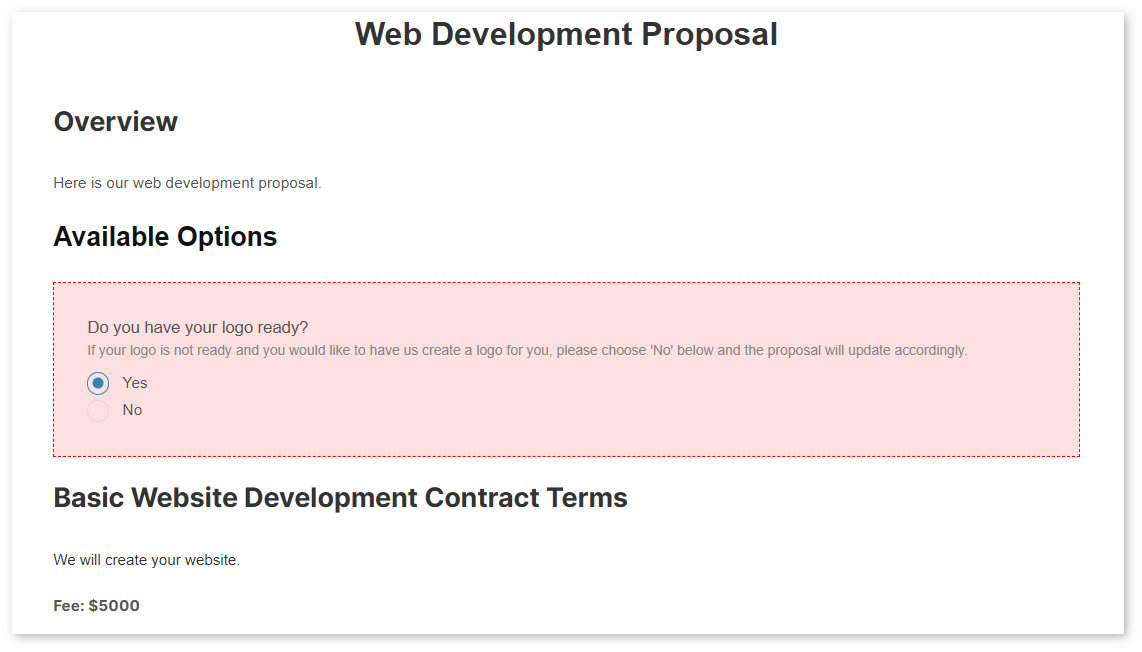 Use Forms As Proposals and Agreements